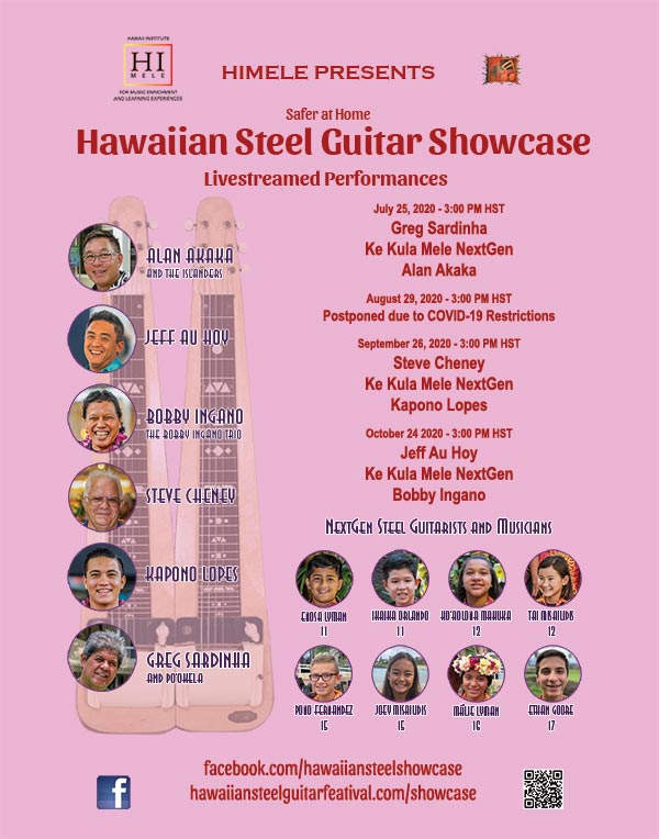 Hawaiian Steel Guitar Showcase Summer 2020 Poster