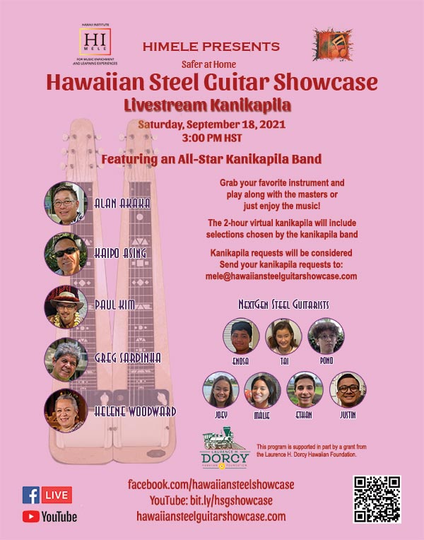 Hawaiian Steel Guitar Kanikapila Showcase September 2021 Poster